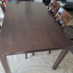 Dining table with four chairs
