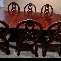 $1000 8chair, 3 Tier Solid Wood Table. 