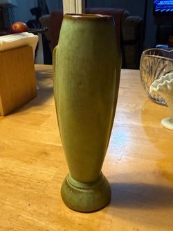 Matte Green Art Pottery Vase By Frankoma