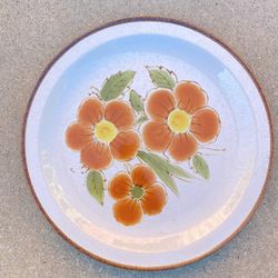 Vintage 70s  Floral Stoneybrook Japan Stoneware Platter