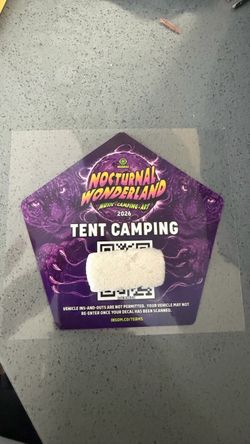 Nocturnal wonderland tent camping ticket