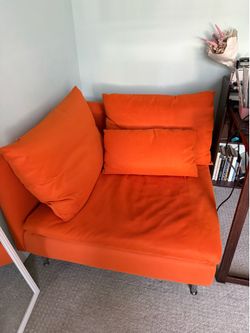 IKEA orange corner sectional