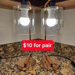 2 Lamps - Copper Color Light Bulb Included