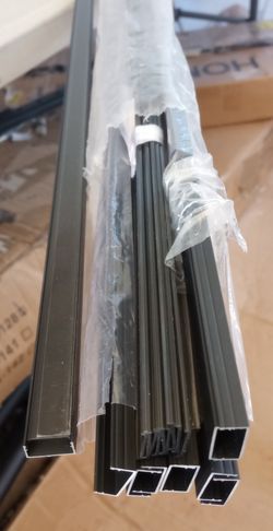 Muzata 10Pack 6.6FT/2M Black LED Channel System with Smoky Black Cover Lens,Aluminum Track