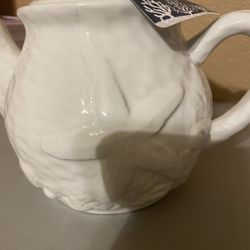 White Ceramic Teapot