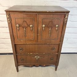 Dark Brown Antique Dresser Cabinet