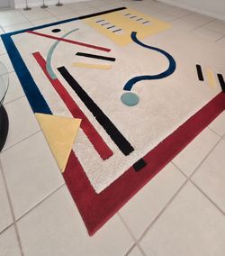 Plush colorful area rug