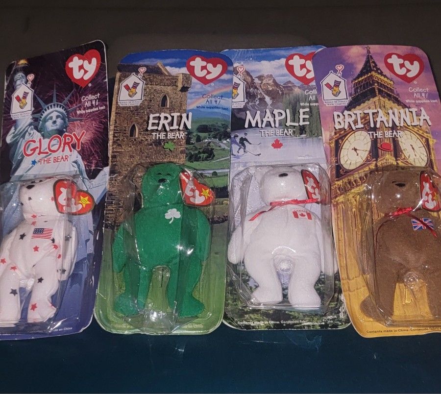 Rare 1999 McDonald's Beanie Babies Complete Set (Errors)