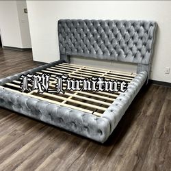 New King Bed Frame With Mattress