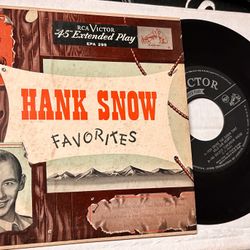  Hank Snow Favorites 45 EP EPA 295 record VG+\VG+