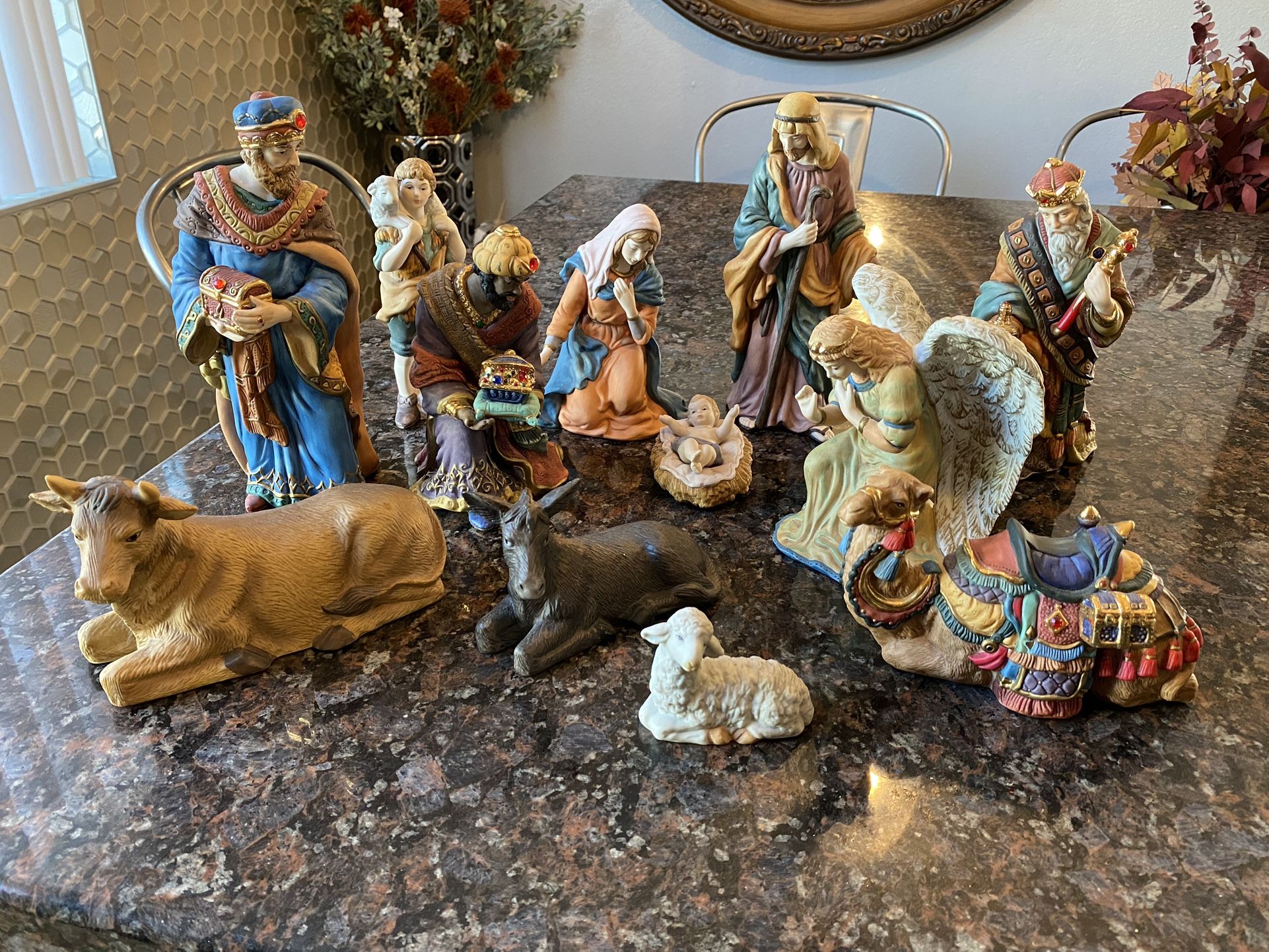 NATIVITY SET *NO BASE* NACIMIENTO OBO VINTAGE KIRKLAND NATIVITY SET 13