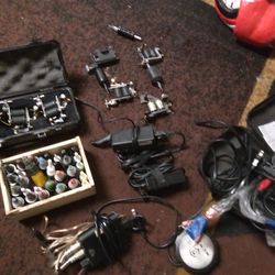 Tattoo Guns 8 Of Them Power Supply Inks Needles 