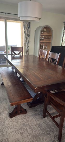 World Market Dining Table Chairs & Bench