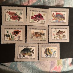 1975 Vietnam Salt Water Fish  Beautiful Stamps