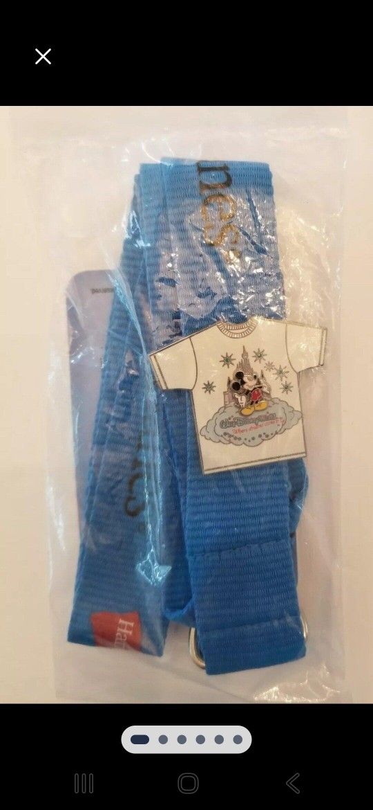 MIP Rare Walt Disney World 2008 Hanes Comfort Rewards Program Lanyard + 3D Pin