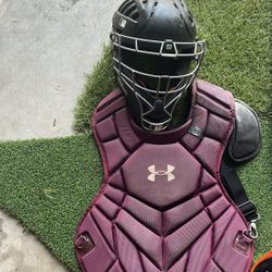 Catchers Helmet And  Chest Protector 