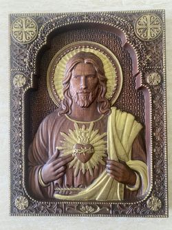 Wooden italian Carved Image Of Jesus Christ 