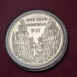 Silver .999 Round 1oz. One Year Memorial 9-11