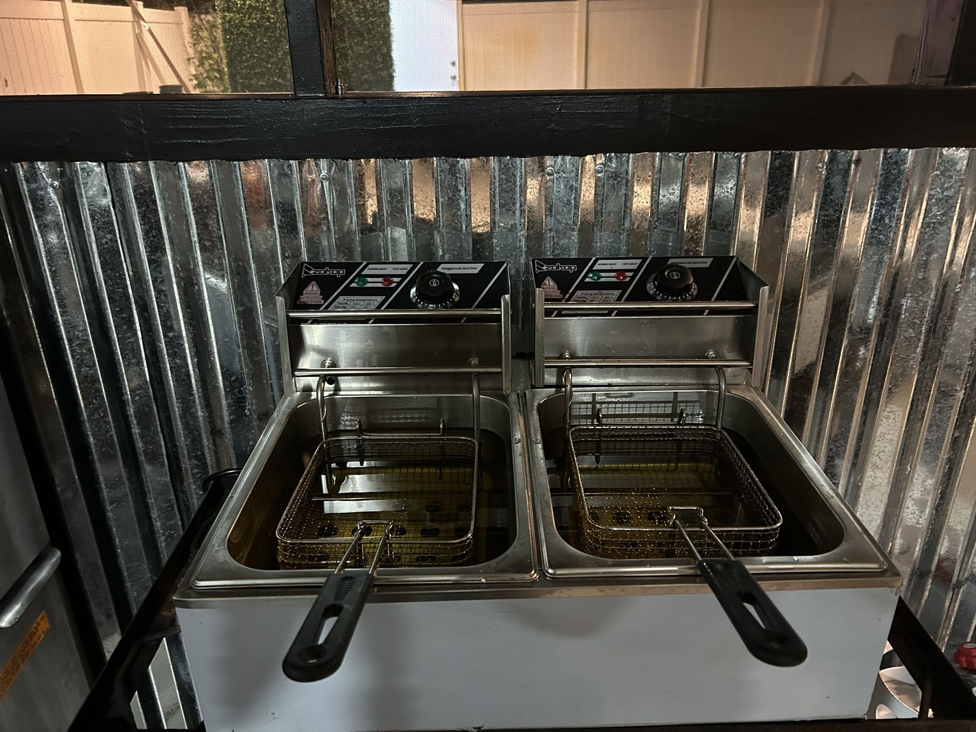 Double Deep Fryer Countertop