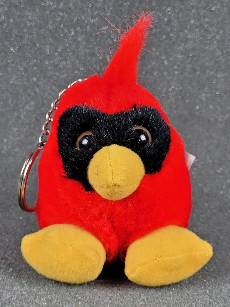 Vintage 1994 Swibco Puffkins Casey The Cardinal Keychain