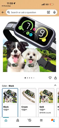 Dog Bark Collar, Smart Barking Collar with 4 Modes, 7 Adjustable Sensitivity for Barking Howling Whining, Automatic Anti Barking Device for Large Medi
