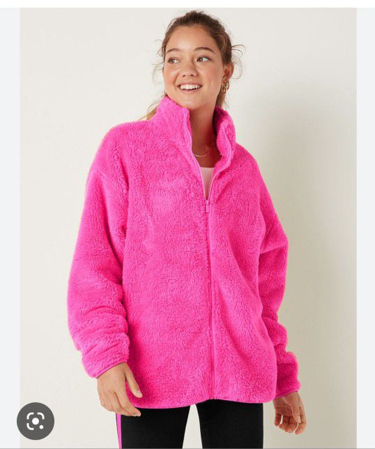  Pink Teddy zip-up jacket NEW