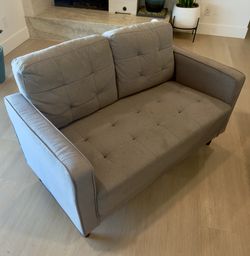 Couch - Zinus Benton 2-Seater Indoor Loveseat, Dark Grey