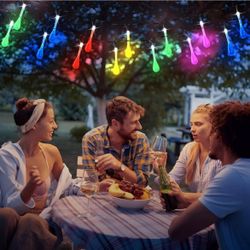 Multicolor LED Teardrop Solar String Lights