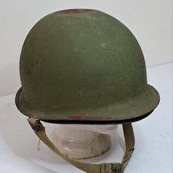 Vintage Vietnam Era U.S. Army MI Steel Helmet w/Liner Headband Service #(contact info removed)0