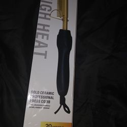 Gold Ceramic Hair Iron Comb