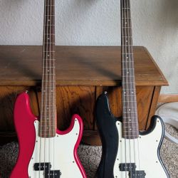 2-Fender Squire P Bass