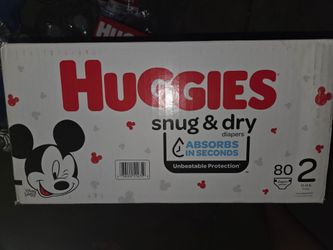 Huggies snug and dry size 2, 80 count
