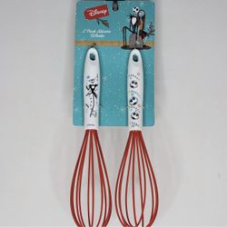 New With Tags 2 Pieces Disney Tim Burton Nightmare Before Christmas Silicone Whisks 