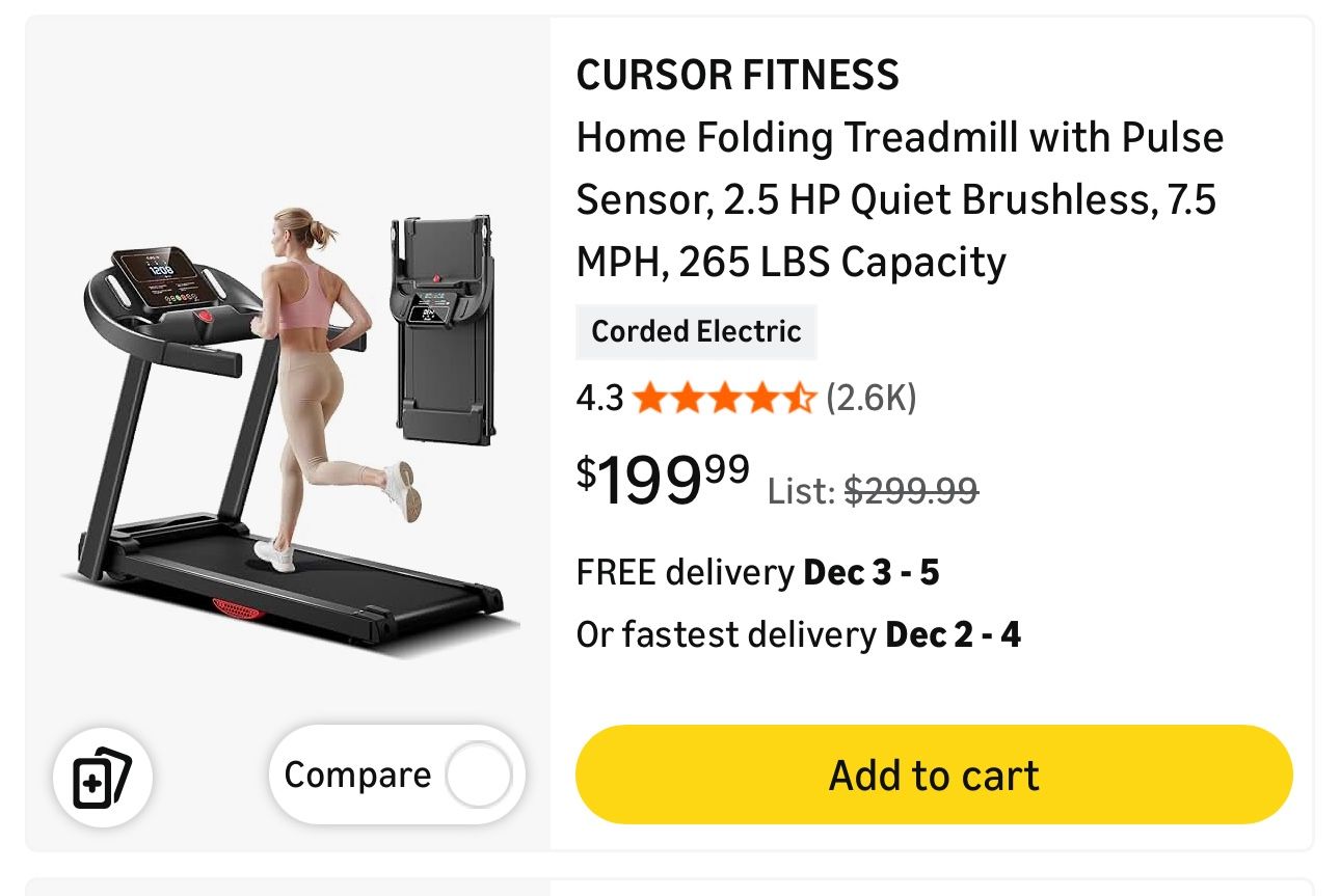 CURSOR FITNESS C70 Treadmill.