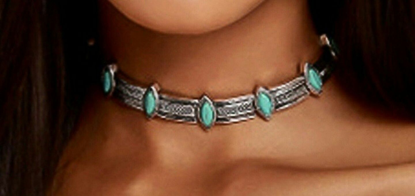 Turquoise Collar Choker Bohemian Statement Necklace