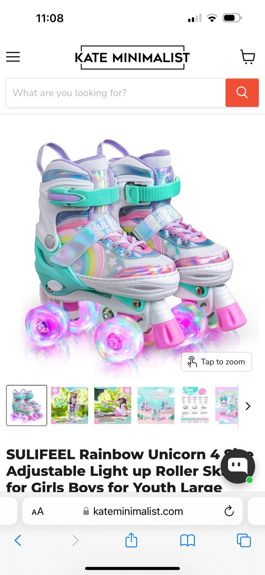 Sulifeel Rainbow Roller Skates/small Size