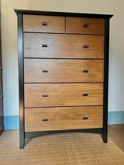 Tall solid wood modern farmhouse style dresser