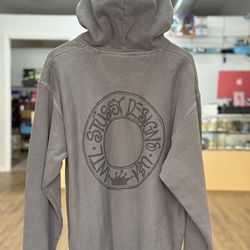 Stussy Grey Pull Over Hoodie
