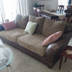 Leather/cloth Sofa