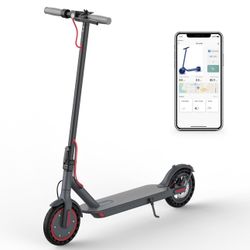 Electric Scooter - 8.5" Solid Tires, 350W Motor, Up to 19 MPH and 15 Miles Long-Range Portable Foldable Commuting Scooter for Adults with Double Braki