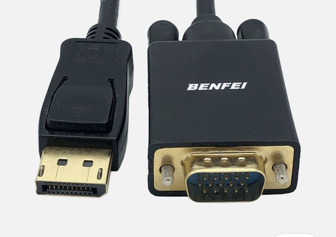 Benfei Display Port to VGA Adapter Converter Cable Cord
