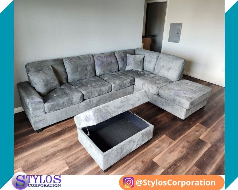 Brand New Sectional (Available In Grey And Saddle)