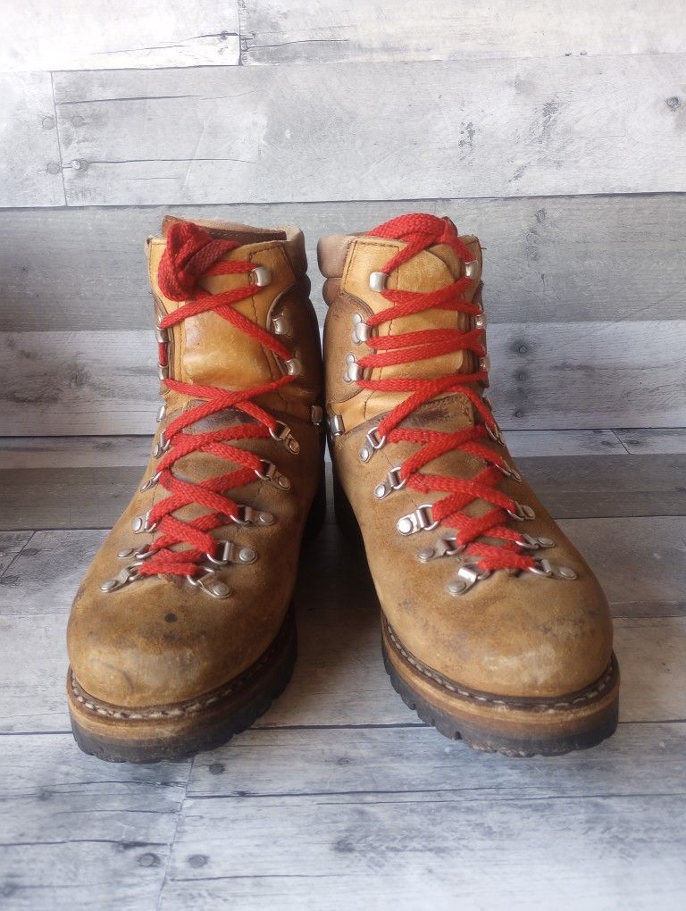 Vibram Depose Montagna Block Leather Waffle boots Vintage