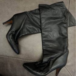 Black Leather Boots Size 8