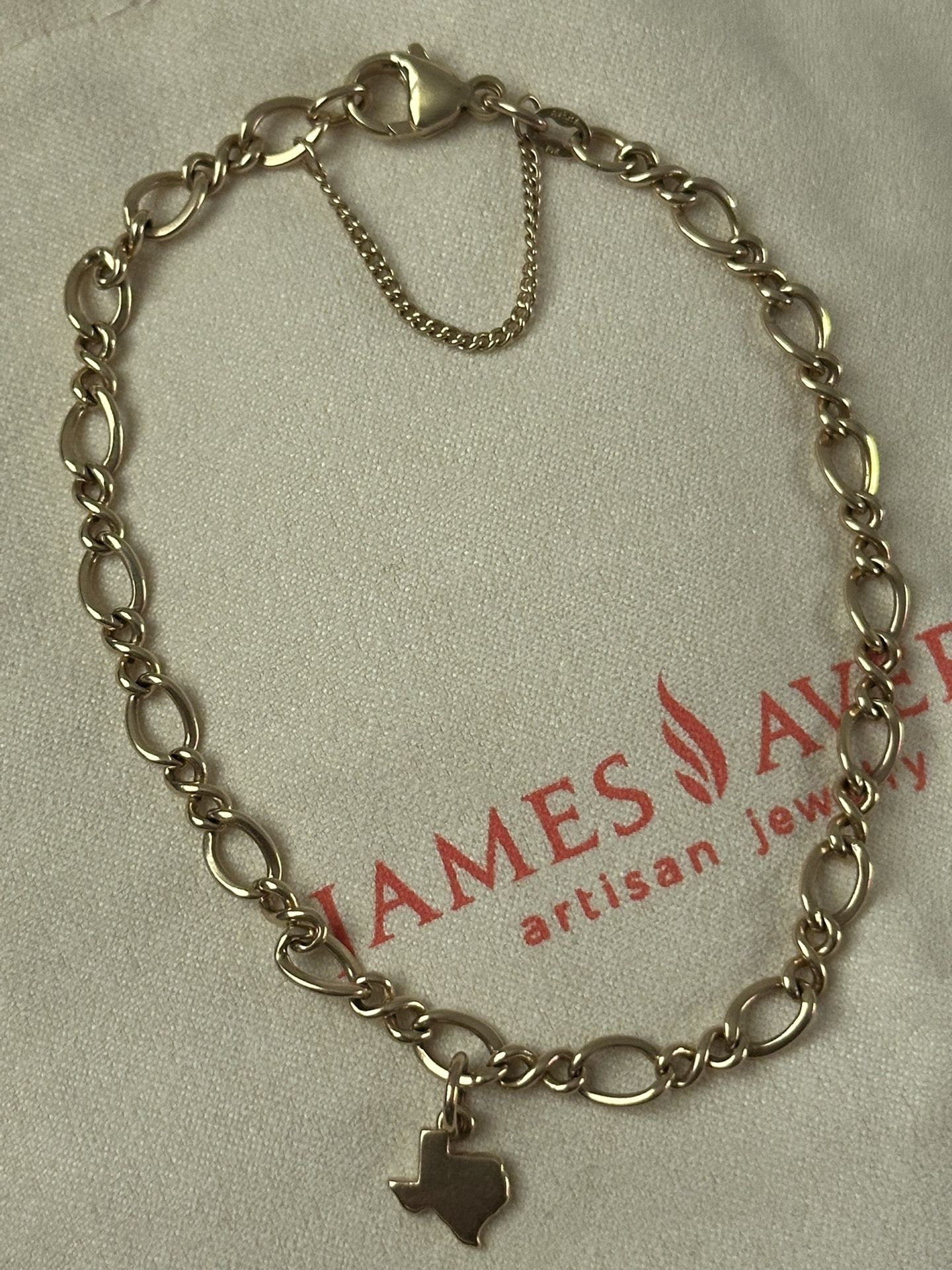 James Avery 14K Yellow Gold Medium Twist Charm Bracelet - Large