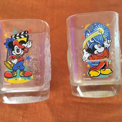 Walt Disney World  Millennium Glasses -Set of 2  - Mickey Mouse (McDonalds)