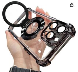 4 Corners Air Cushioned Anti Drop Magnetic Transparent Phone Case Iphone14pro Max