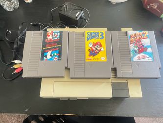 Nintendo entertainment system with games. NES