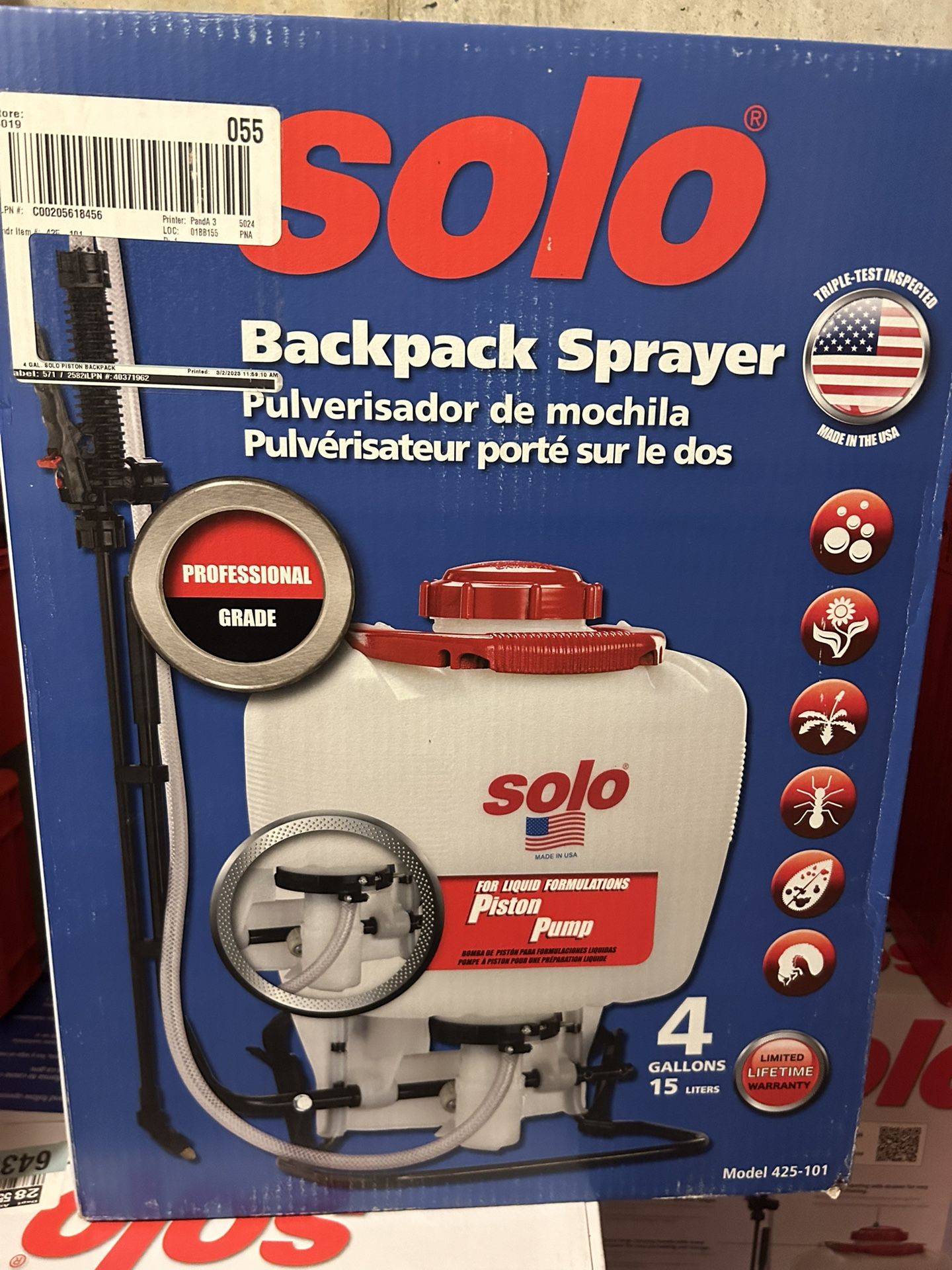 Solo 4 Gallon Backpack Sprayer