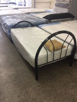 Twin bed with mattress